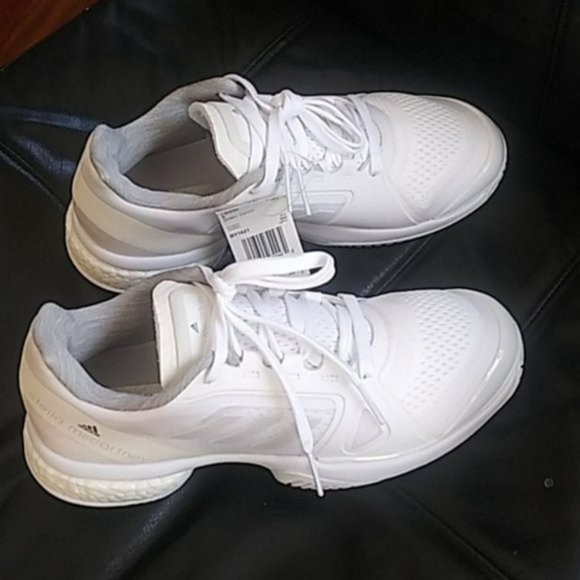 NWT Adidas Stella McCartney Women Tennis Boost Shoes White 9.5 main image 3